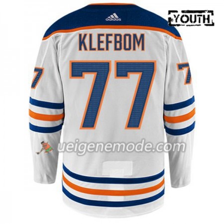 Kinder Eishockey Edmonton Oilers Trikot OSCAR KLEFBOM 77 Adidas Weiß Authentic